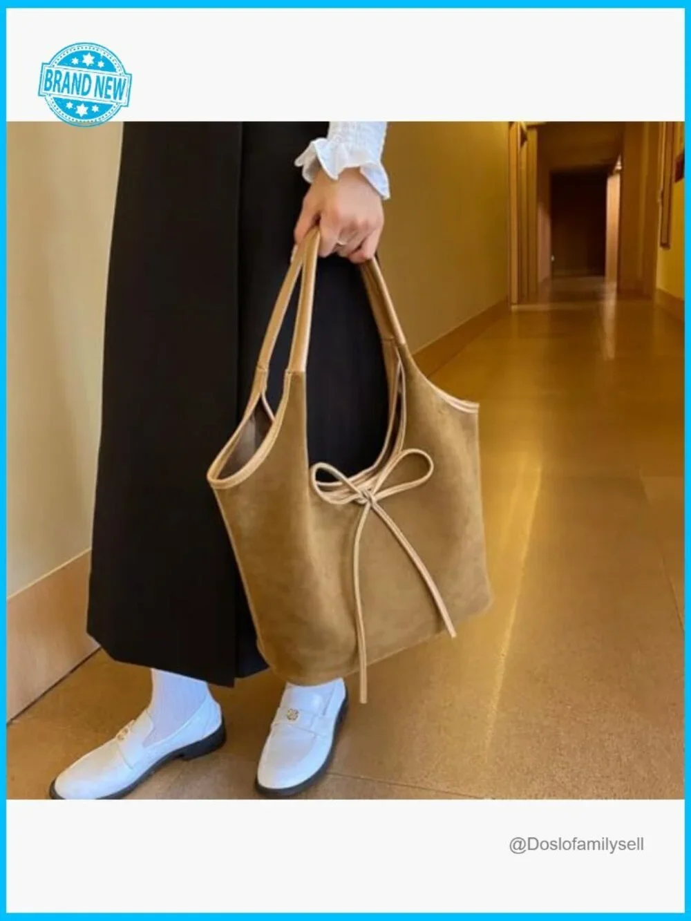 Tote Bag Hobo Handbag Faux Suede Shoulder Purse Crossbody Work Bag